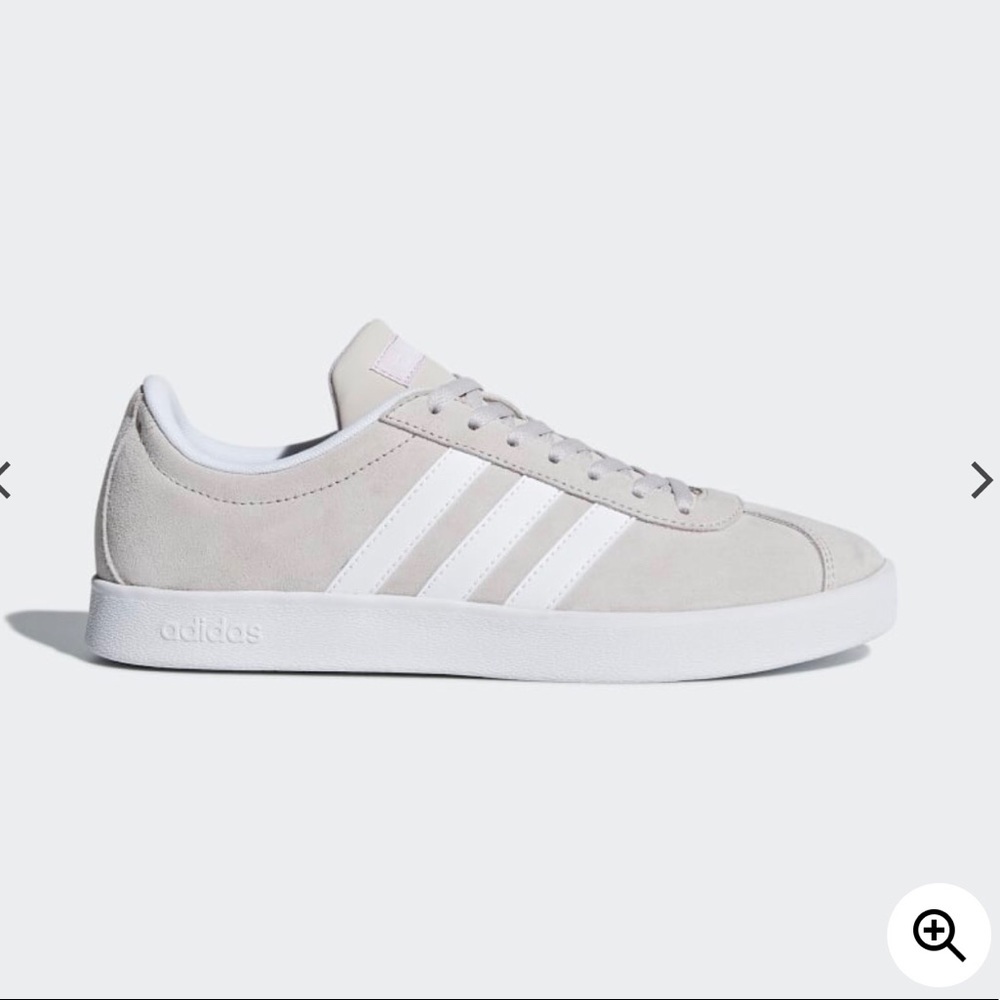 Adidas VL Court 2.0 Shoes in Chalk Pearl